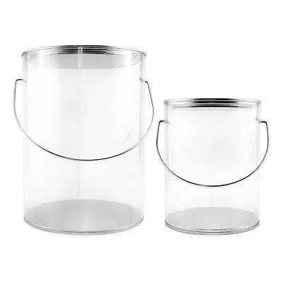 Clear Plastic Paint Cans (Gallon And Quart Combo Pack Set Of 2) • $17.99