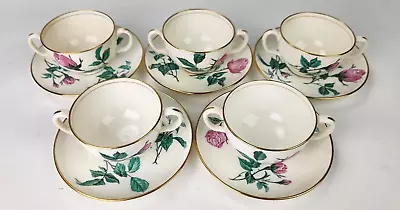 Antique MINTONS R. Briggs & Co. Boston Rose Flower Pattern Teacups & Saucer Set • $99.99