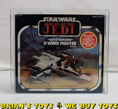Vintage 1983 Kenner Star Wars ROTJ Vehicle Boxed X-Wing (Battle Damaged) AFA ... • $2499.99