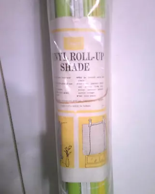 Sears Miramar Vinyl Roll Up Yellow Green White Window Shade 72 X 72 Vintage • $109.99