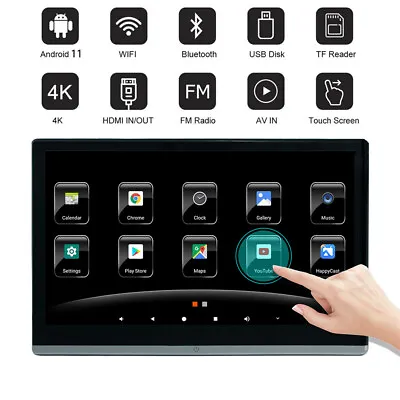 13.3  Android 11 1080P Car Headrest Monitor Rear Seat Touch Screen WIFI 2+32GB • $260.99