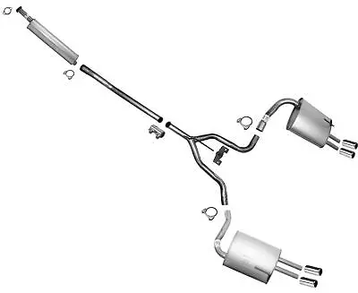 Extension Pipe Resonator Dual Mufflers Exhaust System For Nissan Maxima 04-2008 • $506