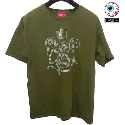 Mishka MNWKA T-Shirt Sz Large Mens Crown Bear 100% Cotton Green Made In USA • $24.97