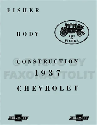 1937 Chevrolet Car ONLY Fisher Body Shop Manual Master Doors Windows Locks Trunk • $78.52