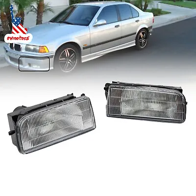 For BMW E36 92-98 M3 318 325 Bumper Driving Fog Lights Clear Lens Housing Case • $29.89