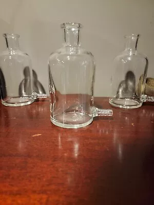 $44 • Buy Set Of 3 Pyrex Aspirator Bottle 1000ml 1L Flask Vacuum Trap Beaker Lab Glass