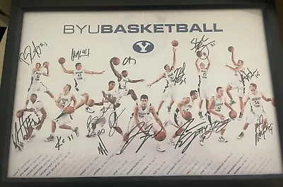 2010 BYU Cougars SIGNED AUTO Mens Basketball Schedule Poster Jimmer! • $79