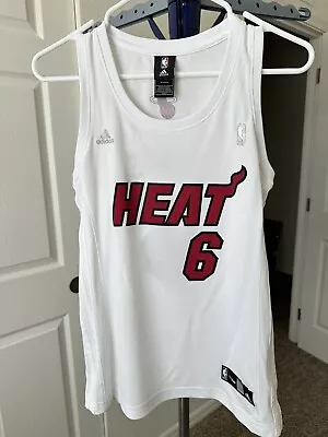 Miami Heat Lebron James Women's Basketball Jersey NBA 4 Her Size S White • $40