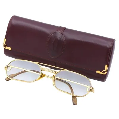 Cartier Eyeglasses Eyewear Trinity 55/20 140 Gold Men B2515 • $398