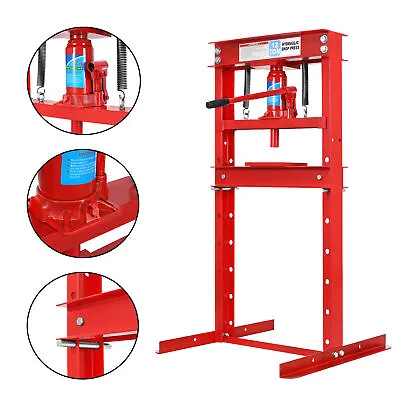 Heavy Duty Hydraulic Shop Press Floor Shop Equipment 12 Ton Jack Stand H Frame • $141.99