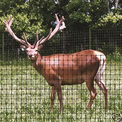 £26.99 • Buy 10m Deer Netting Fencing Pheasant Poultry Game Garden Black - Mesh 50mm X 50mm