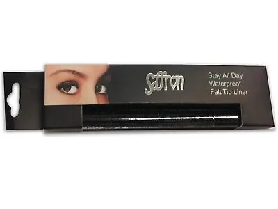 Saffron Stay All Day Waterproof Felt Tip Eye Liner Black Brand New • £2.49