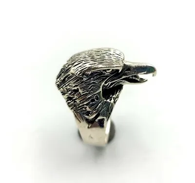 Vintage WTS Watson Signed Sterling Silver Biker American Eagle Men’s Ring  • $125