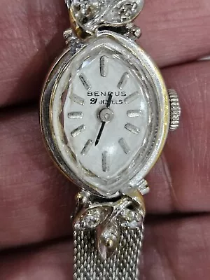 Vintage Benrus 4 Diamonds 21J Ladies Watch Running • $19.99