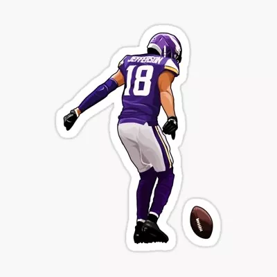 Justin Jefferson #18 - Minnesota Vikings - Sticker Apple • $3.99