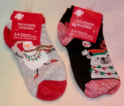 Christmas House Low Cut Socks * Shoe Size 4-9 * 2 Styles * You Pick * New * • $2.99