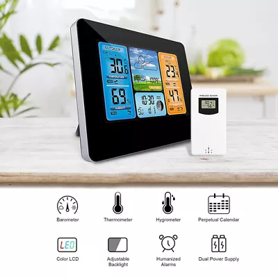 Multiple Sensor Weather Station Wireless Indoor Outdoor Thermometer Hygrometer • $34.99