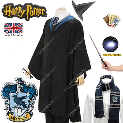 £10.59 • Buy Harry Potter Luna Lovegood Ravenclaw Robe Cloak Tie LED Magic Wand Scarf Costume