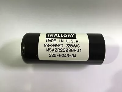 80-96uf MSA2R22080RJ1 Mallory Motor Start Capacitor 220VAC Suit 240VAC Motors • $40