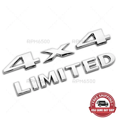 For Jeep Chrome 4X4 Limited Liftgate Emblem Nameplate Badge Mopar Sport • $21.99