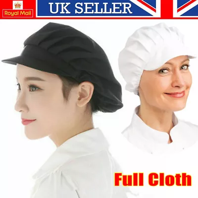 UK Adult Chefs Hat Catering Baker Elastic Adjustable Men Women Kitchen Cook Cap  • £4.79
