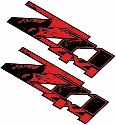 2x Z71 4x4 Decals Stickers Bed Side For 07-13 Silverado 1500HD 2500HD Red Splash • $18.99