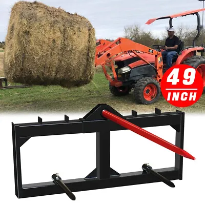 $332.49 • Buy Skid Steer 49  Hay Bale Spear Attachment Heavy Duty Tractor Bale Handling Hitch