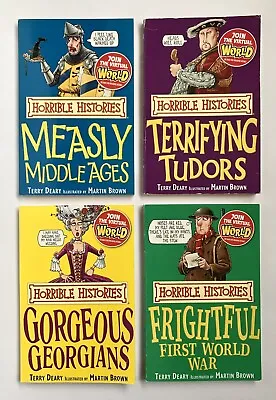 Horrible Histories By Terry Deary (4 Book Bundle) Job Lot Free UK Post VG • £9.99
