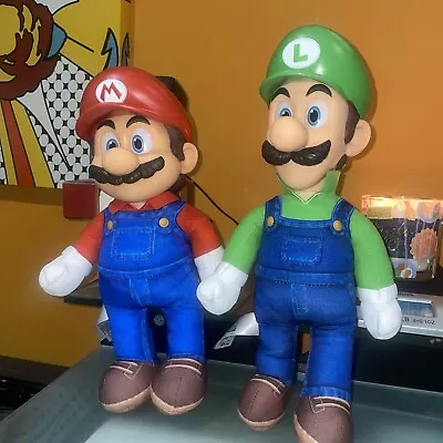 The Super Mario Bros Movie Poseable Plush Figure Nintendo Mario/Luigi Set • $25