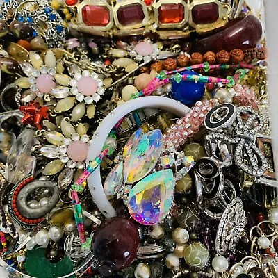 10 LBS SCRAP Broken Junk Jewelry Lot Craft Harvest Repurpose Salvage VTG-Now B8 • $42.99