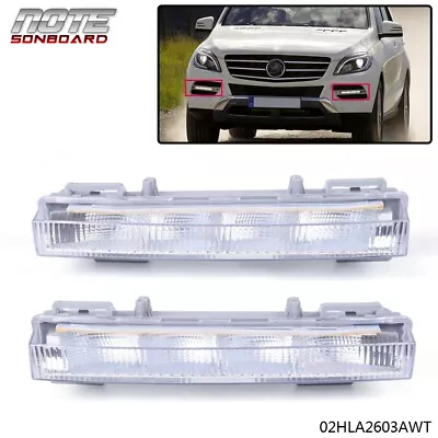 Front Drl Fog Light Left & Right Set Fit For Mercedes-benz W166 Ml Glk 2012-2015 • $28.06