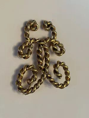 Vintage Guerlain Pin/Brooch Lovely Twisted Golden Rope • $29