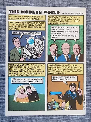 1991 Television Consumerism Vintage Postcard Comic Humorous Parody Tom Tomorrow • $4.49