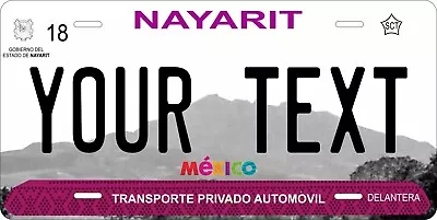 Nayarit 2016 Mexico License Plate Personalized Car Auto Bike Motorcycle Tag • $18.40