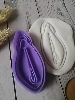 Vagina Vulva Cookie Pastry Cutter & Embosser Fondant  Clay Adult Stag Icing 9cm • £2.34