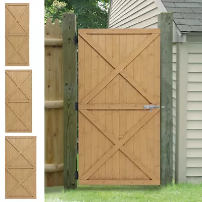 Wooden Outdoor Garden Gate Pedestrian Timber Entrance Cottage Gate Security Door • £55.99