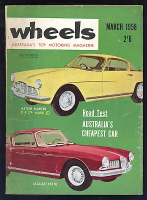 Wheels 1958 March Magazine (Vintage) Austin A105 Renault Fregate Simca Aronde • $29.95