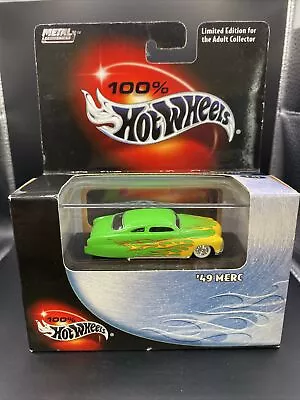 Hot Wheels 100% 49’ Merc Green Lead Sled Diecast 1/64 Mercury Black Box • $11.95