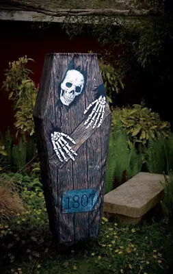 Halloween Horror 3D Hanging Coffin 1.5m With Skeleton Design • £39.75