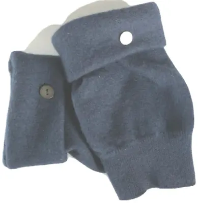 Fingerless Gloves Blue Navy 100% Merino Wool S- M Small - Medium Mittens Winter • $34.98