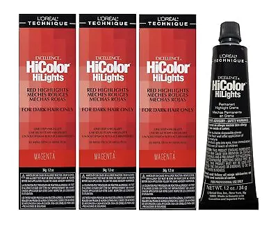 Loreal Excellence Hicolor Hilights Magenta 1.2 Ounce (Pack Of 3) • $23.69