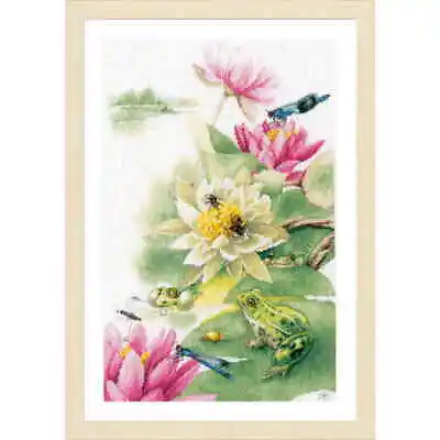 Lanarte Counted Cross Stitch Kit  Green Frog Concert Marjolein Bastin  31x44cm • $66.82