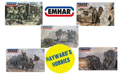 Emhar Plastic Figures WWI German British American 1:35 Scale • £12.99