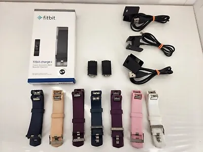 Parts Lot Fitbit Charge 2 Activity Tracker Heart Monitor Bands Chargers 2 Units • $19.99