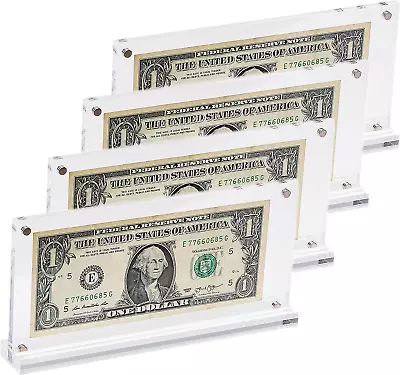 IEEK Acrylic Dollar Bill Display Case Dollar Frame Clear Paper Money Holders Cur • $33.16