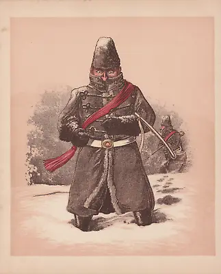 1876 Coloured Print From Army And Navy Drolleries Of Uniform • £28.50