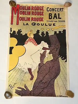 Vintage Poster Print Of Moulin Rouge By Henri De Toulrouse Lautrec Concert Bal • $150