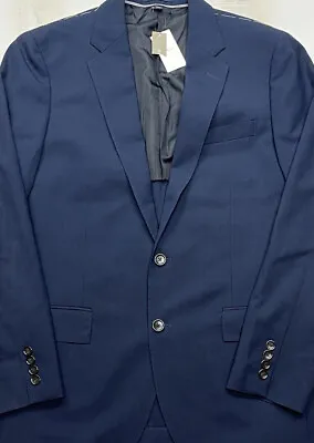 J.Crew Ludlow Slim Fit Traveler Navy Blue Blazer Jacket Wool 40R 40 Regular NWT • $164.99