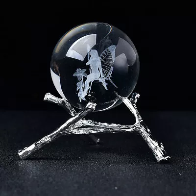 Crystal Ball Display Stand Holder Base Sphere Rack Stand Desktop Room Ornaments • $9.99