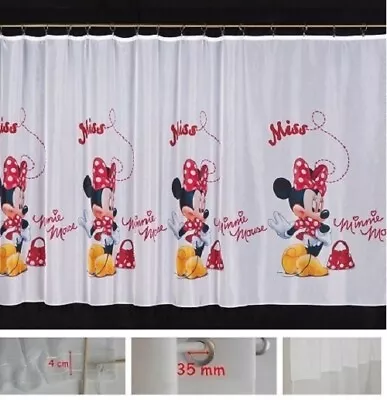 $10.90 • Buy Luxury Net Curtains Minnie Mouse Red